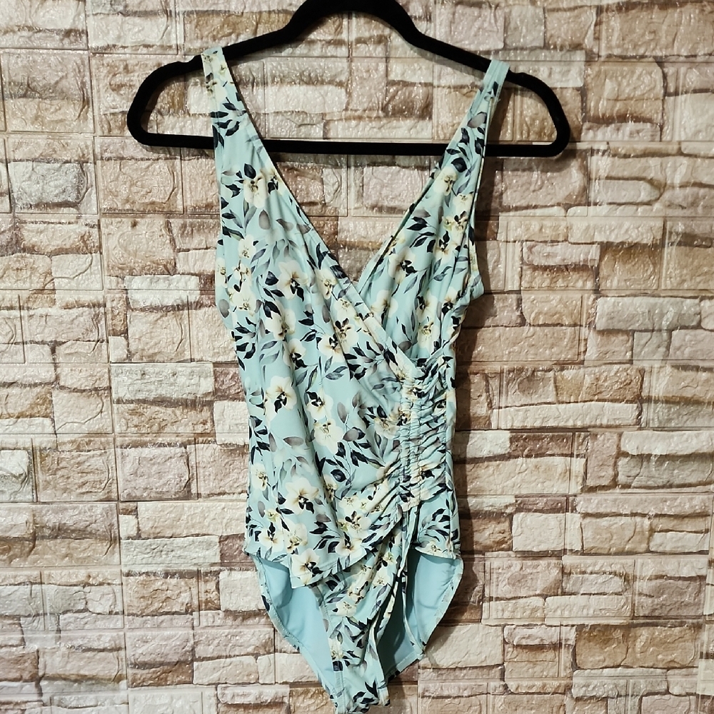 Nip Tuck Floral Ruched One-Piece Swimsuit